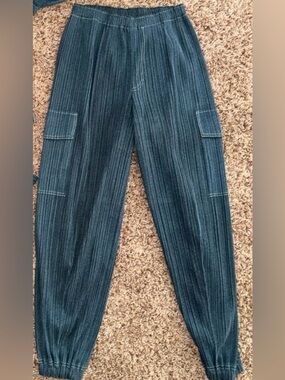 Pleats Please Issey Miyake
Denim Trompe L'Oeil Pants size 5